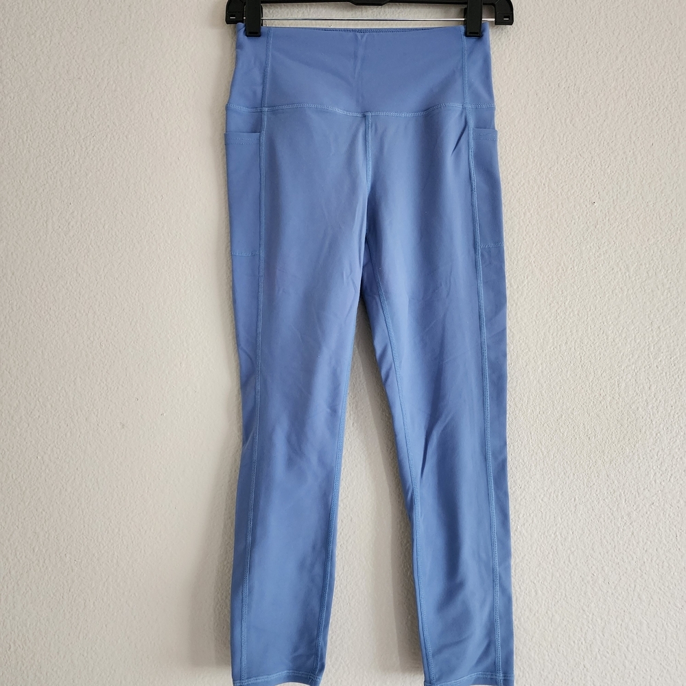 Skechers Light Blue Leggings Size Small With Pockets